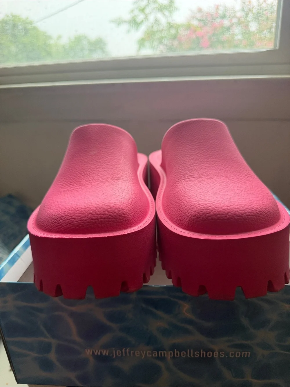 Jeffrey Campbell Hot Pink Platform Clog Sandals